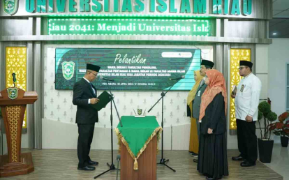 GoRiau Rektor Universitas Islam Riau Lantik Tiga Wakil Dekan Sisa Jabatan 2020 – 2024