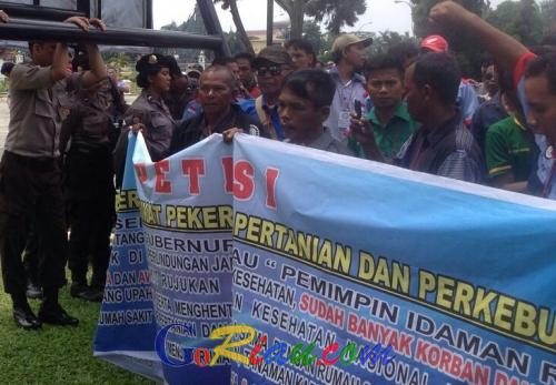 Ratusan Buruh Serbu Kantor Gubernur Riau Adukan Masalah Gaji dan Pelayanan Kesehatan yang Tak Layak