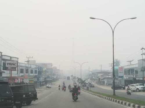Kualitas Udara di Duri Berbahaya, Camat Mandau: 10.000 Masker Bantuan BLH Akan Disebarkan