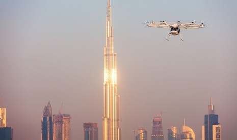 Taksi Terbang Melayang di Ketinggian 200 Meter di Dubai, Ini Penampakannya