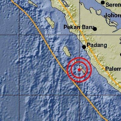 7 Gempa Guncang Mentawai Tadi Sore, 2 Berkekuatan 6,0 Magnitude