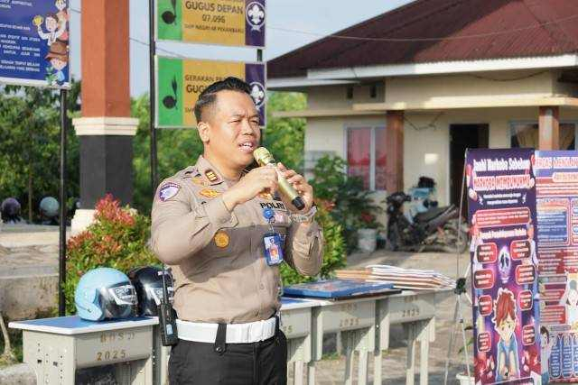Satlantas Polresta Pekanbaru Sasar Pelajar pada Hari Pertama Operasi Keselamatan
