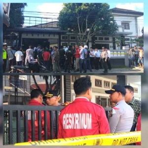 Breaking News: Wanita Ditemukan Tewas Disebuah Kantor Jasa Pengiriman Barang di Jalan Garuda Pekanbaru