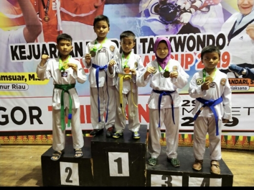 Taekwondo Pelalawan Peringkat Tiga Kejurda Riau