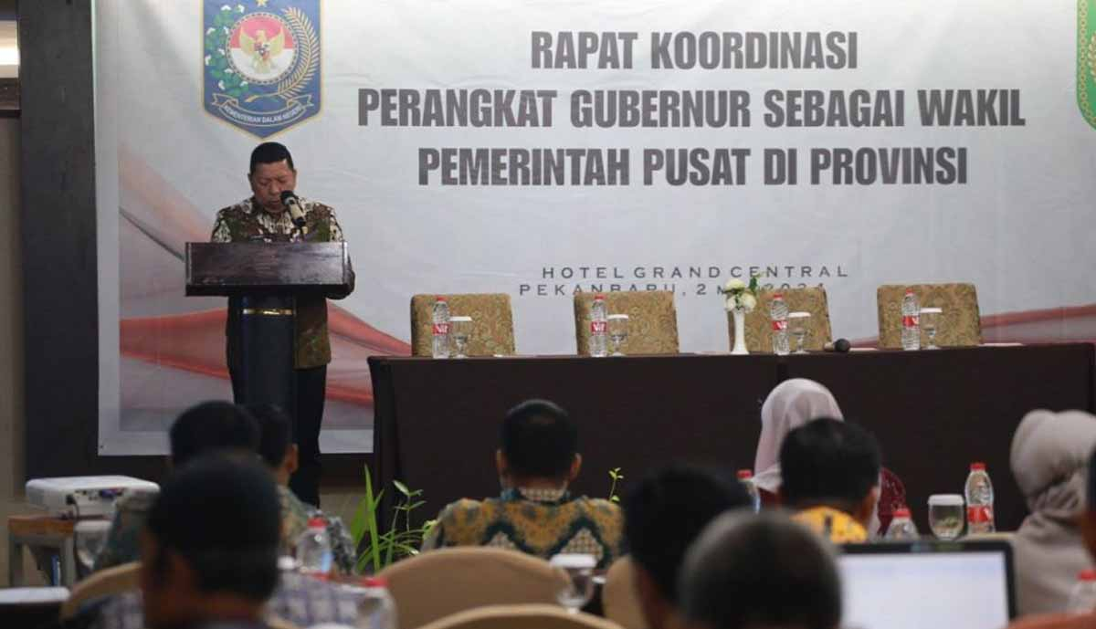 Kuatkan Peran Gubernur Sebagai Wakil Pemerintah Pusat, Pemprov Riau Gelar Rakor dengan Pemda dan Perangkat Provinsi