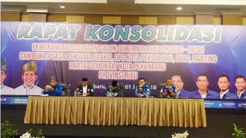 Rapatkan Barisan, DPC Demokrat Kota Pekanbaru Gagas Rapat Konsolidasi Pemenangan Firdaus-Rusli