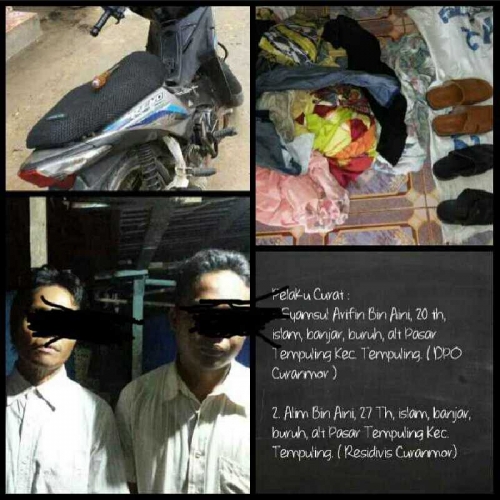 Curi Pakaian dan Sandal, 2 Kakak Beradik di Inhil Ini Dibekuk Polisi