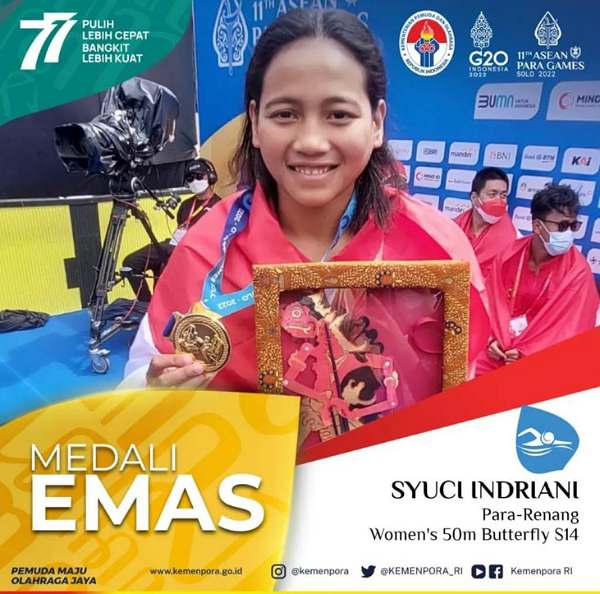 Hari Ini, Dua Atlet Riau Kembali Sumbang Emas untuk Indonesia di Asean Para Games