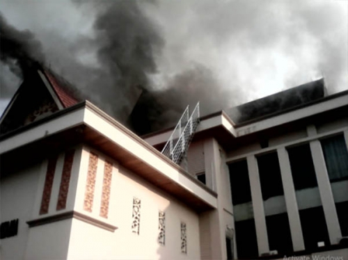 Kantor Pelayanan Pajak Pratama Pelalawan Terbakar