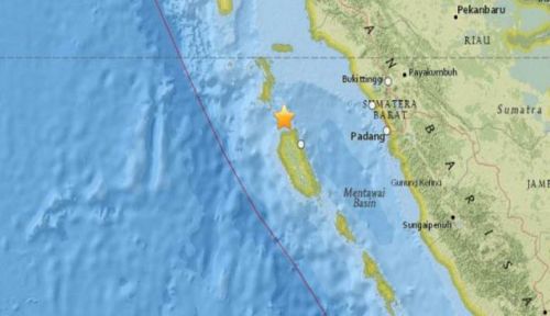 Gempa 6 SR Guncang Pariaman Berada di 79 Km Barat Laut Siberut