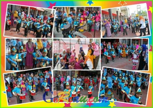 Dengan Kostum Baru, 38 Murid TK Nur Ramadhani Unjuk Kebolehan Mainkan Alat Musik Drumband