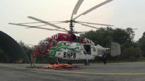 Oalah, Helikopter Bom Air di Riau tak bisa Terbang Lantaran Kabut Asap