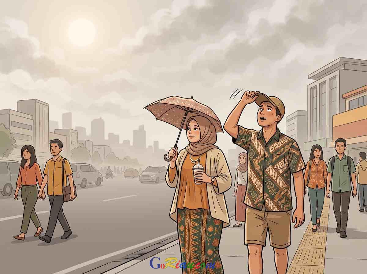 Udara Kabur Selimuti Riau, Suhu Capai 34 Derajat Celsius Hari Ini