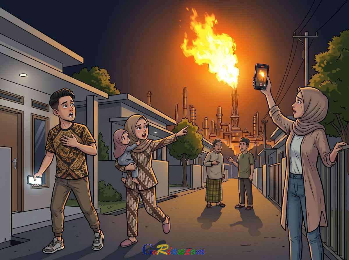 Dentuman Keras di Area Kilang Pertamina Dumai, Warga Sempat Panik