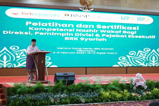 Gandeng BWI Riau, BRK Syariah Gelar Pelatihan dan Sertifikasi Kompetensi Nazhir Wakaf