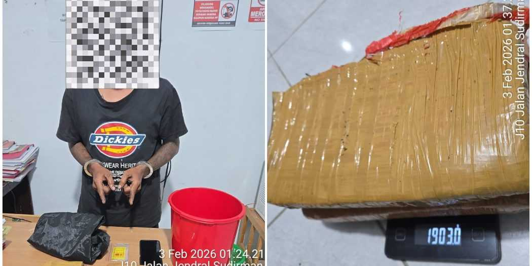 Simpan Ganja 1,9 Kilogram dalam Ember, Warga Mandau Bengkalis Ditangkap