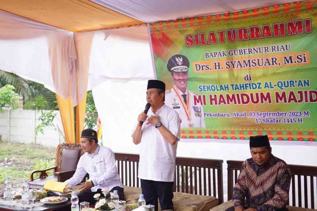 Gubri Syamsuar Sambangi Sekolah Tahfidz Alquran Mi Hamidun Masjid Tenayan Raya