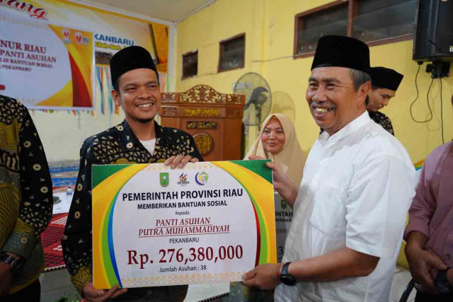 Pemprov Riau Salurkan Bantuan Rp4,9 Miliar untuk Panti Asuhan di Kota Pekanbaru