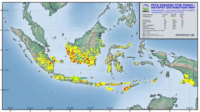 Hotspot di Riau Terpantau 10 Titik