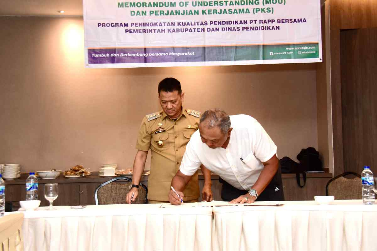Dukung Pemerataan Pendidikan, RAPP dan Pemkab Kampar Tanda Tangani MoU School Improvement