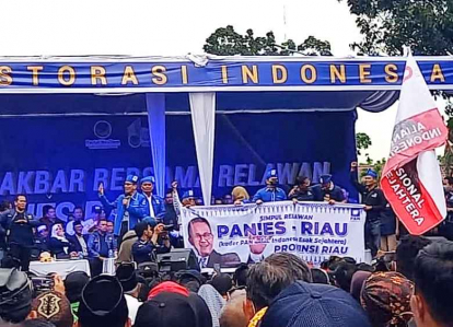 Hadir di Rapat Akbar, Pengurus PAN Riau Terang-terangan Dukung Anies Baswedan