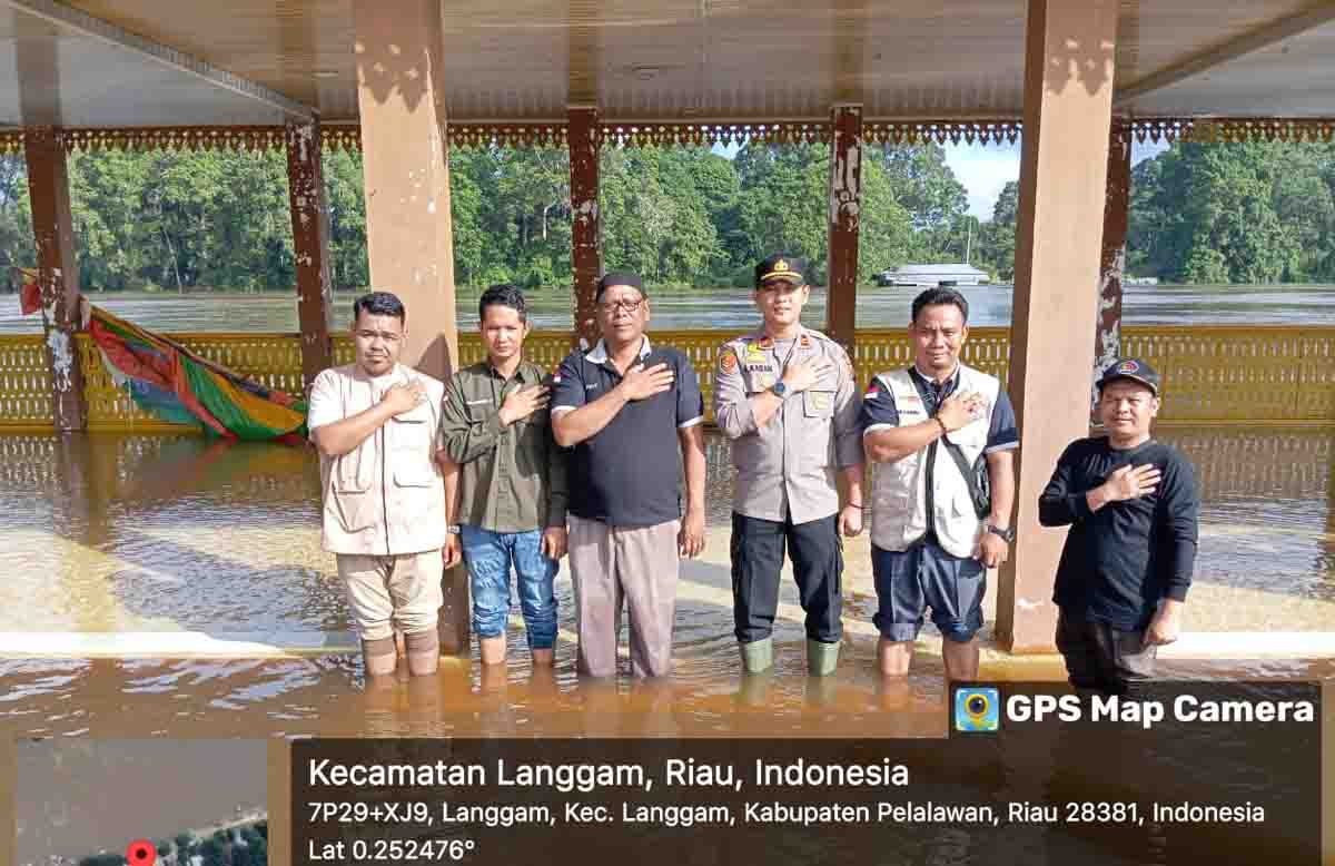 Cooling System Pemilu Damai, Polsek Langgam Cek Lokasi TPS yang Terdampak Banjir