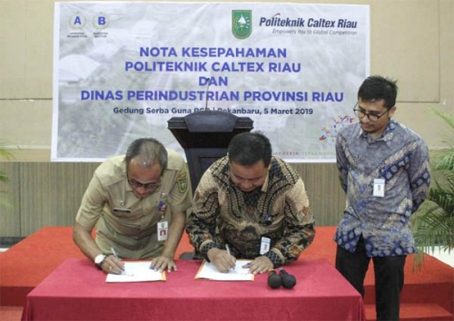 Sinergi Pemanfaatan Inovasi Teknologi Tepat Guna, PCR Teken MoU dengan Disperin Provinsi Riau