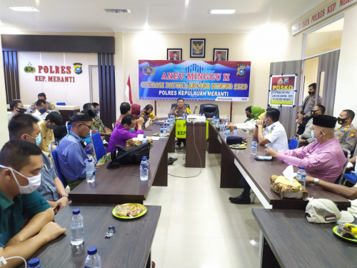 Polres Meranti Lakukan Anev Pengendalian Percepatan Penanganan Covid-19