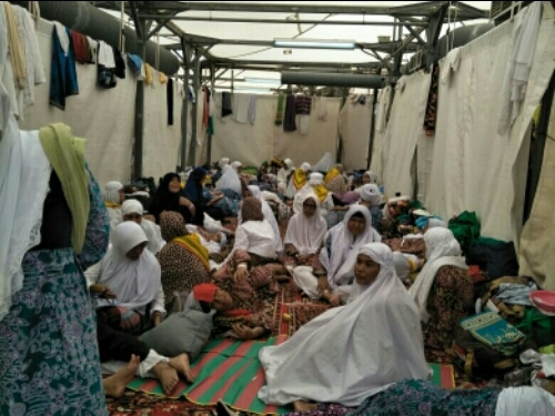 Kondisi Jamaah Haji Dumai Lelah Karena Cuaca Ekstrim, Tempat Istirahat Tak Layak