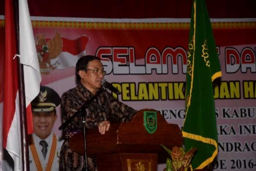Bupati Inhil Hadiri Pengukuhan Purna Paskibraka Indonesia