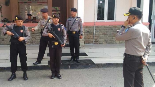 Polisi Bersenjata Lengkap Jaga Mapolres Dumai, 16 CCTv Pantau Gerakan Mencurigakan