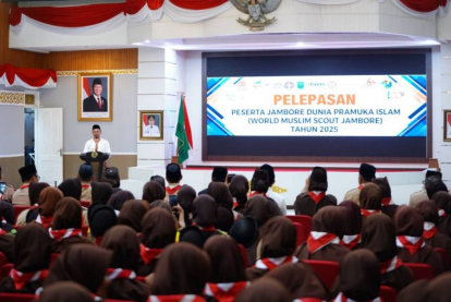 GoRiau Riau Kirim 665 Peserta Ikuti Jambore Dunia Pramuka Islam 2025 di Cibubur