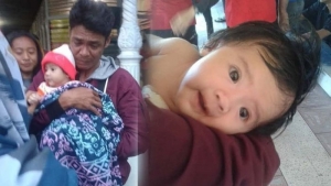 GoRiau Memilukan, Kehilangan Anak dan Istri, Pria Ini Gendong Bayi Perempuannya Tinggalkan Palu Sambil Menangis