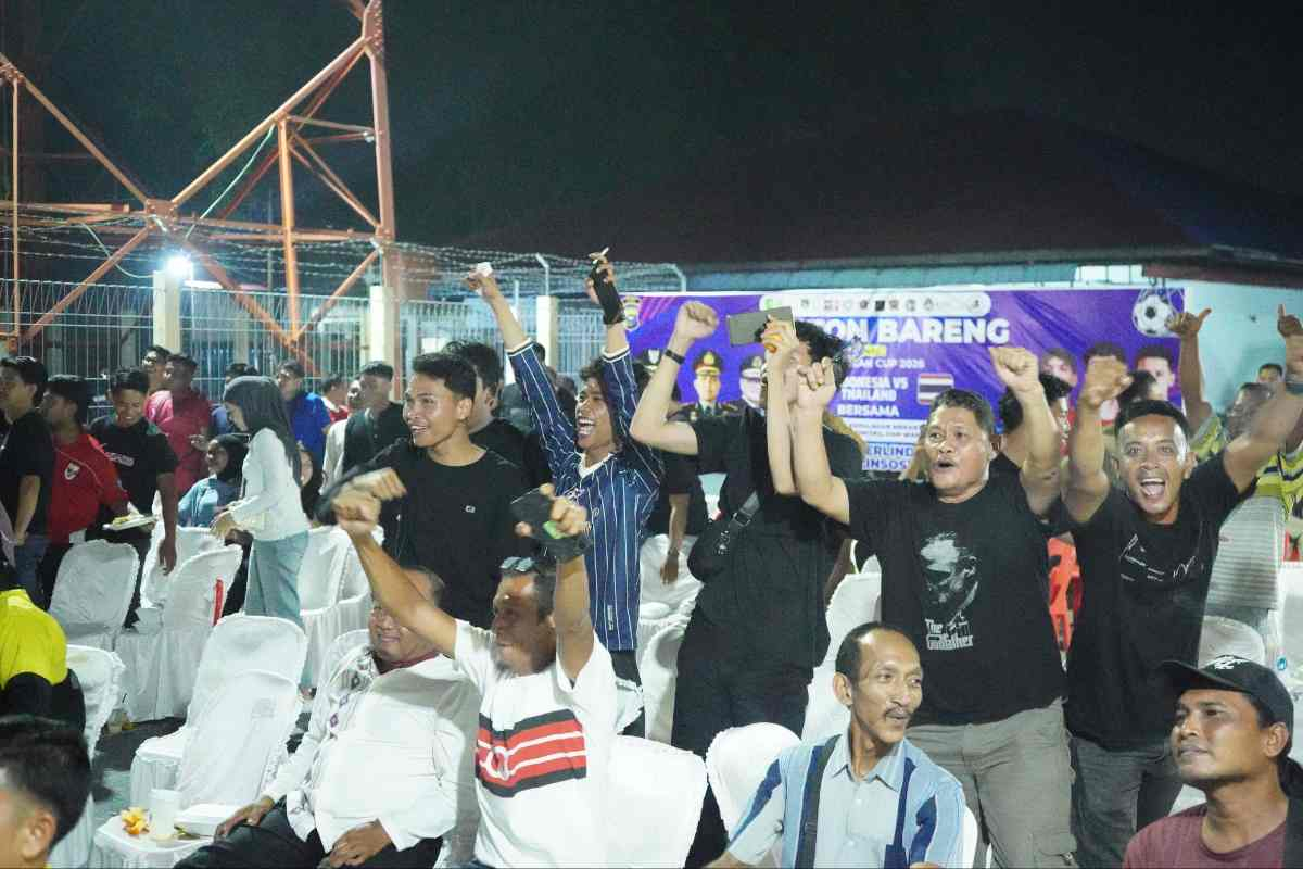 Garuda Juara, Nobar Final FIFA ASEAN Cup di Meranti Pecah Sorak Kemenangan