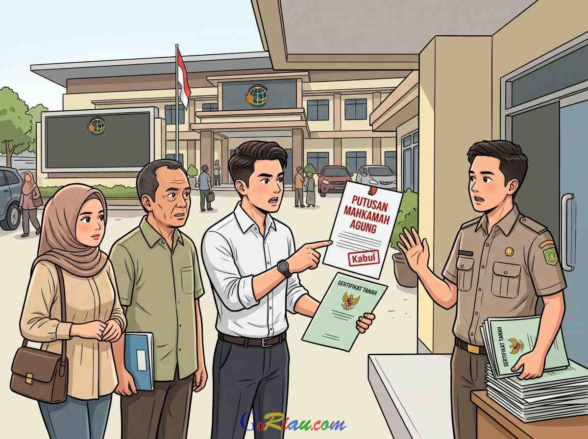 Meski Kalah di Mahkamah Agung, BPN Kampar Belum Cabut Sertifikat Tanah Ganda di Rimbo Panjang