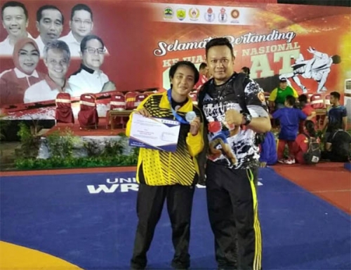 Turun di Kejurnas Gulat U-23 2018 Jateng, Atlet Pekanbaru Sumbang Satu Medali Perak untuk Riau