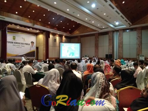 Forum Konsultasi Publik RKPD 2019 Jadi Ajang Evaluasi Pencapaian Target RPJMD Riau