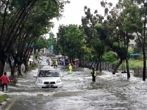 BPBPK Pastikan Belum Ada Warga Mengungsi Akibat Banjir yang Melanda Sejumlah Wilayah di Pekanbaru