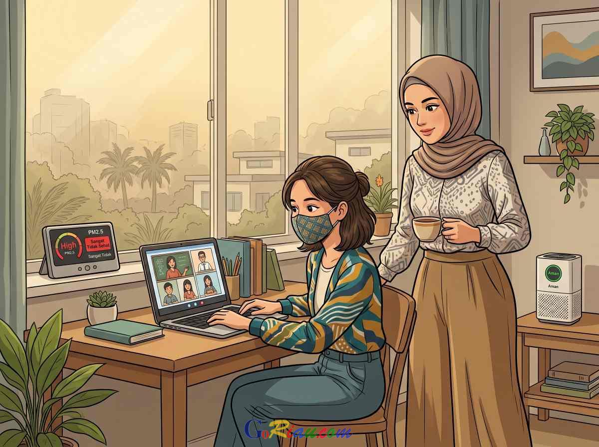 Kualitas Udara Kembali Memburuk, Pemkot Pekanbaru Terapkan Belajar Daring Dua Hari