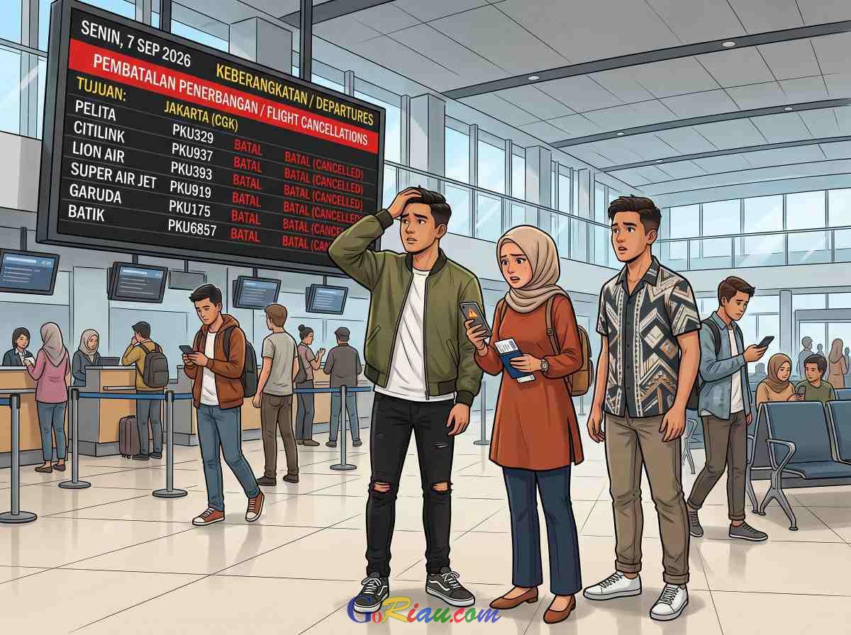 Imbas Erupsi Anak Krakatau, 15 Penerbangan Rute Pekanbaru - Jakarta Batal Berangkat