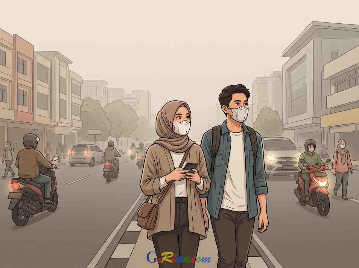 Cuaca Riau Diprakirakan Kabur Akibat Asap, BMKG Pekanbaru Peringatkan Hujan Lebat Malam Hari