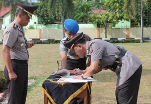 GoRiau Sertijab di Polres Kampar Molor Akibat Hujan