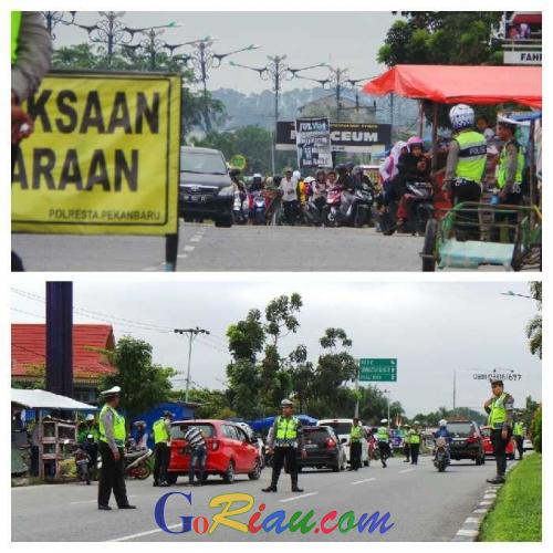 5 Unit Ditahan, 20 Kendaraan Terjaring Razia di Jalan Yos Sudarso Pekanbaru, Bahkan Nekat Mutar Arah