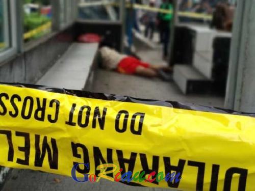 Geger! Seorang Pria Ditemukan Jadi Mayat di Halte Jalan Jenderal Sudirman Pekanbaru