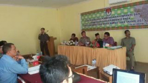 Gelar Rakor dengan Panwaslu dan Kepolisian, KPU Siak Bahas Aturan Kampanye