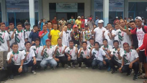 Membanggakan Daerah, Kepulangan Pengurus PSSI dan Atlet Sepakbola Meranti Disambut Meriah