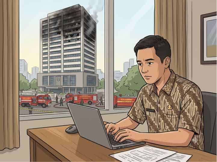 Gedung Bapenda DKI Terbakar, Gubernur Instruksikan Ribuan ASN WFH