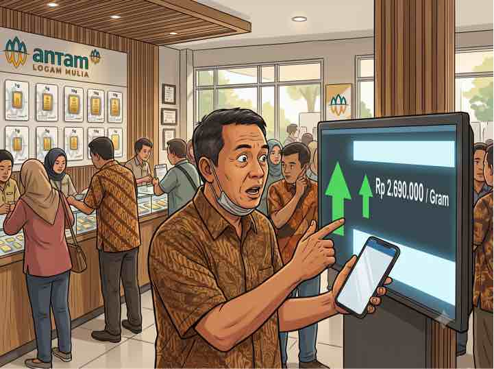 Harga Emas Antam Terbang Rp40.000 Hari Ini, Nilai Buyback Ikut Terkerek Naik