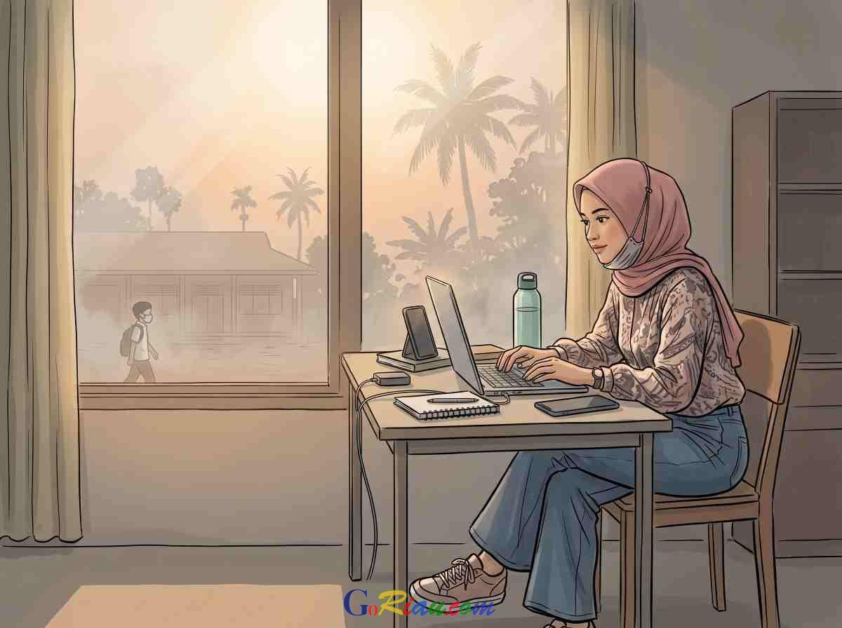 Udara Semakin Memburuk, Pemkab Siak Alihkan Belajar Tatap Muka Jadi Daring