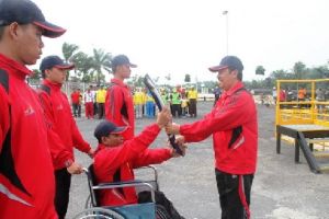 GoRiau Bupati Siak Pimpin Pengambilan Api Peparnas XIV